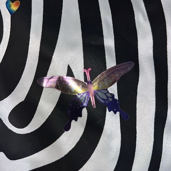 Jordan Butterfly Thumb Finger print Jumpman Black White Zipper Varsity Jacket M - Picture 11 of 13